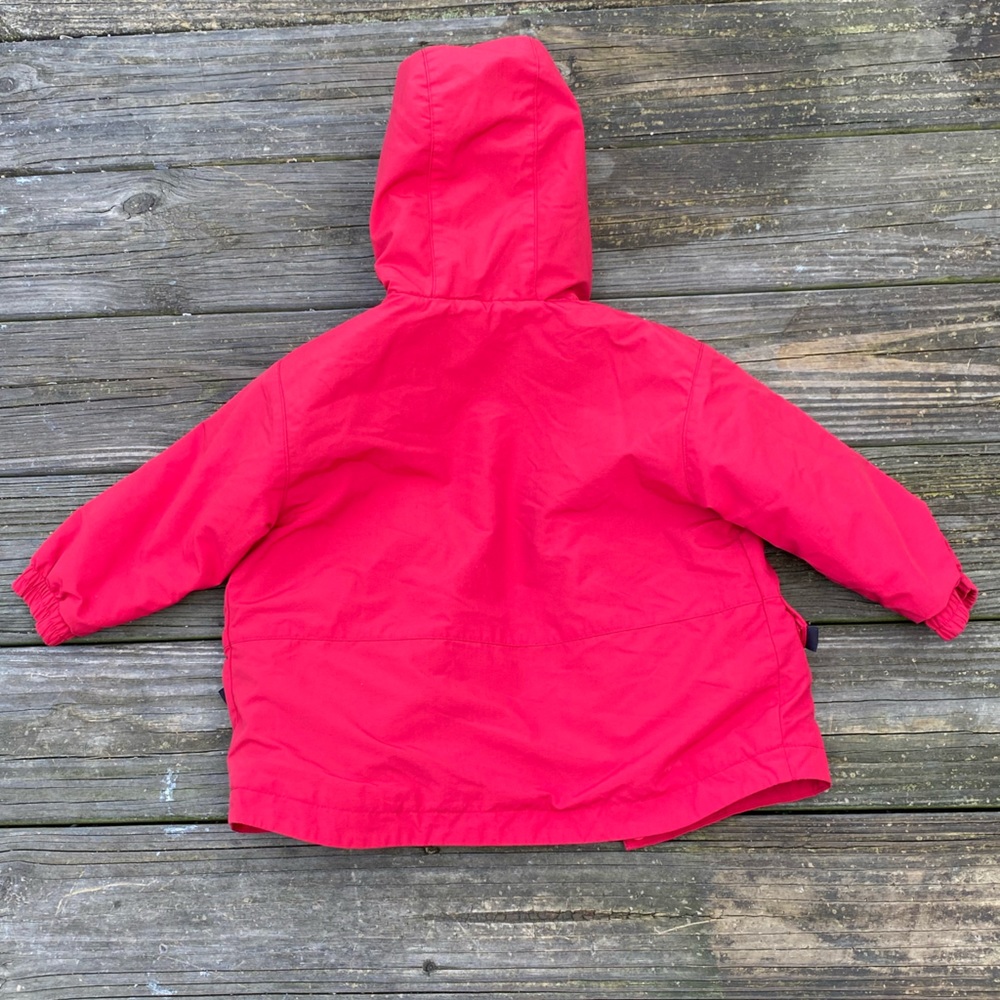 SOLD💲Land’s End Toddler Polartec winter coat red 3T zipper and snap closure - Picture 2 of 9